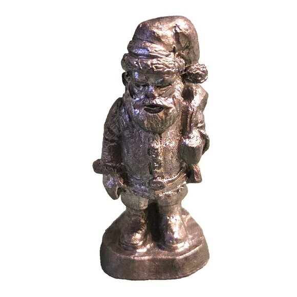 Pewter Santa Claus Figurine Made in USA Michael Ricker Vintage 1986 - Picture 1 of 8